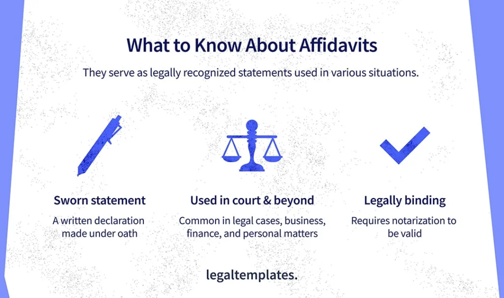 what to know about affidavits infographic