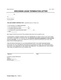 Wisconsin-Lease-Termination-Letter Template