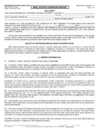 Wisconsin Real Estate Condition Report Form