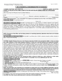 Wisconsin Residential Condominium Offer to Purchase (WB-14) Form