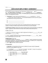 Zero-Hour Employment Agreement Template