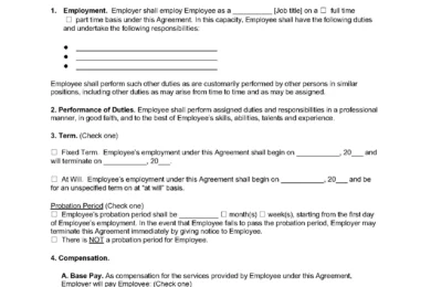Zero-Hour Employment Agreement Template