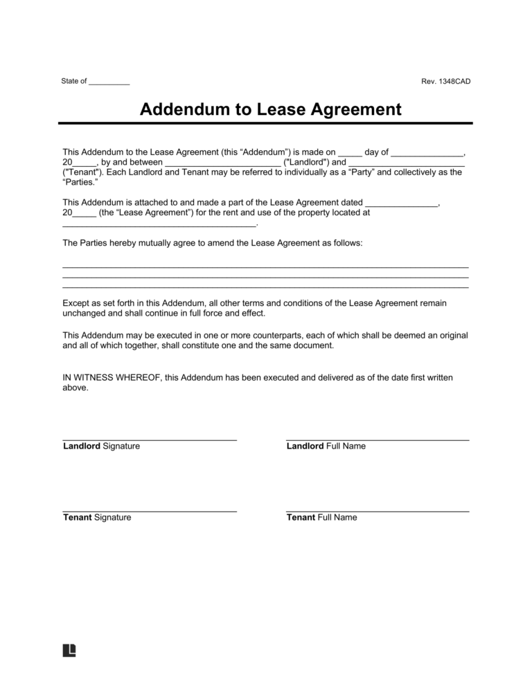 Free Rental & Lease Agreement Templates | PDF & Word