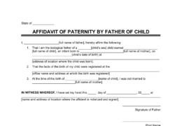 affidavit of paternity form