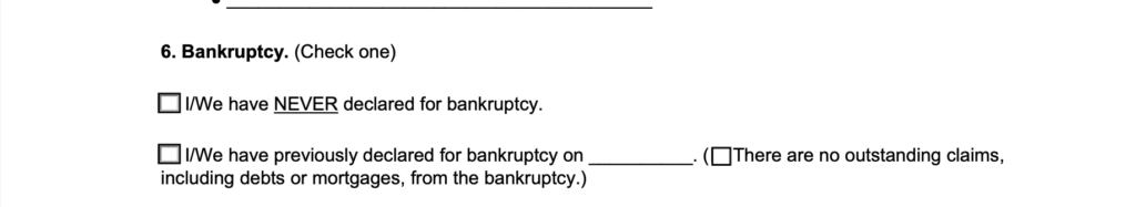 affidavit of title bankruptcy