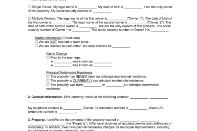 Affidavit of Title Template