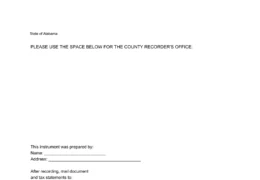 Alabama Quitclaim Deed Form