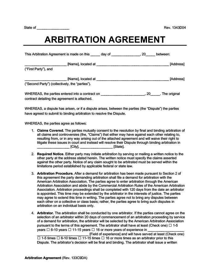 assignment of contract arbitration clause