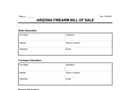 arizona firearm bill of sale