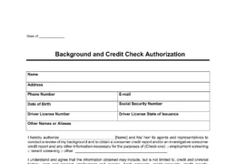 background check authorization form