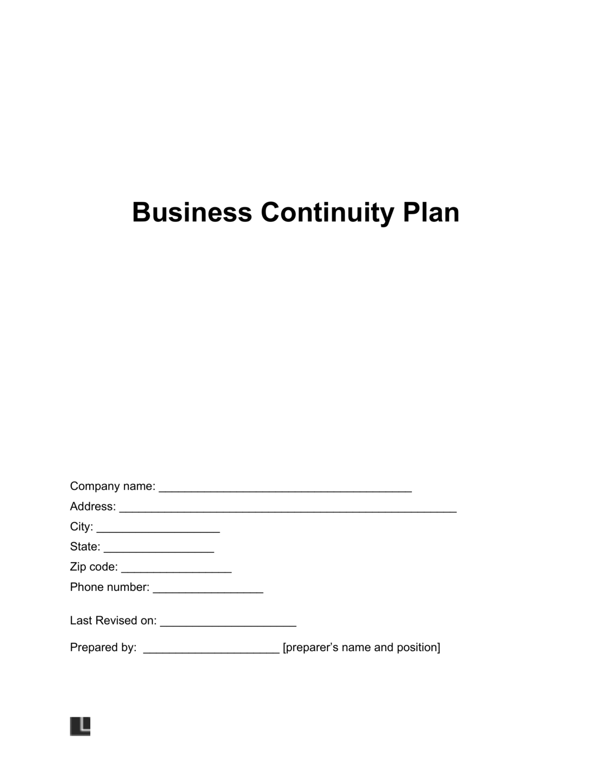 Free Business Continuity Plan Template | PDF & Word