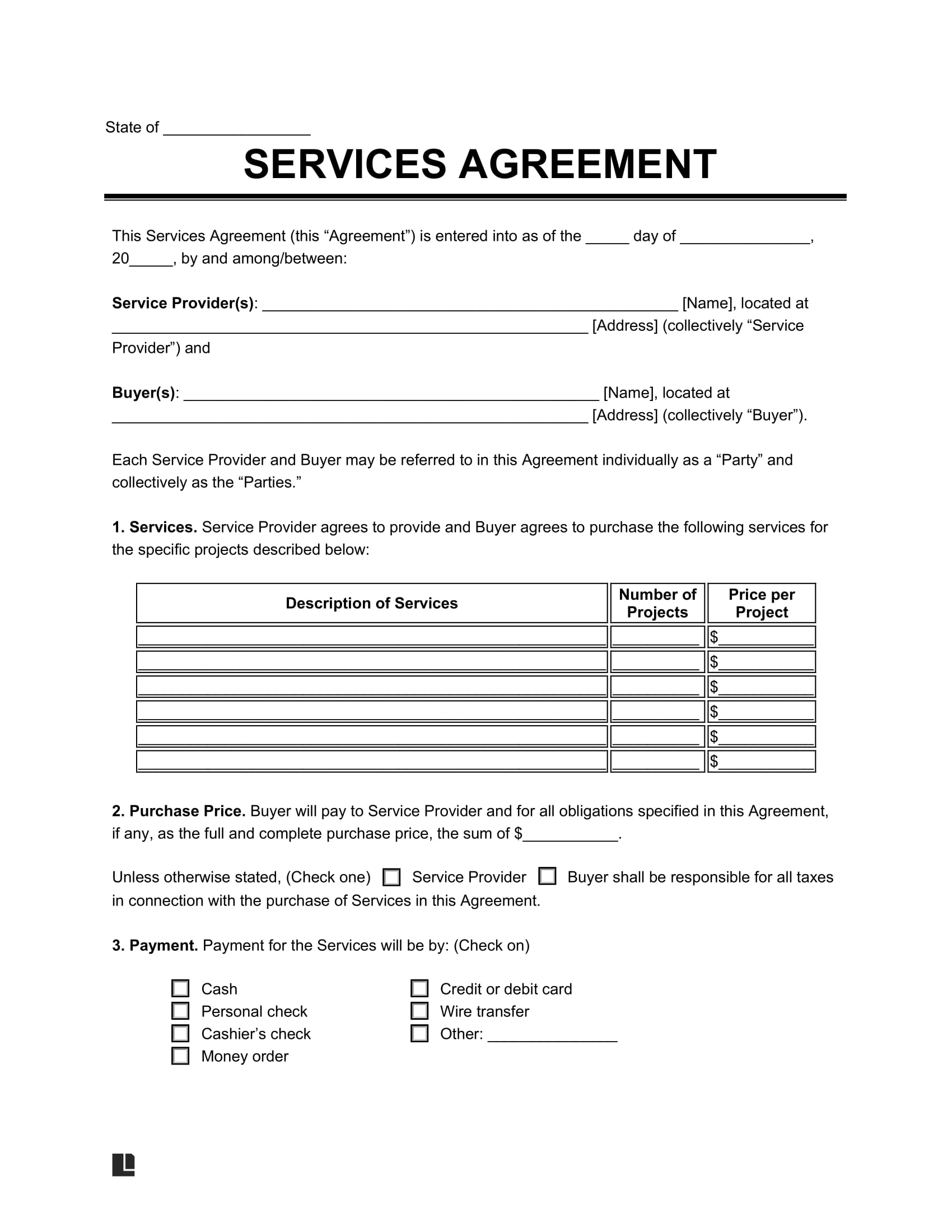 binding agreement template