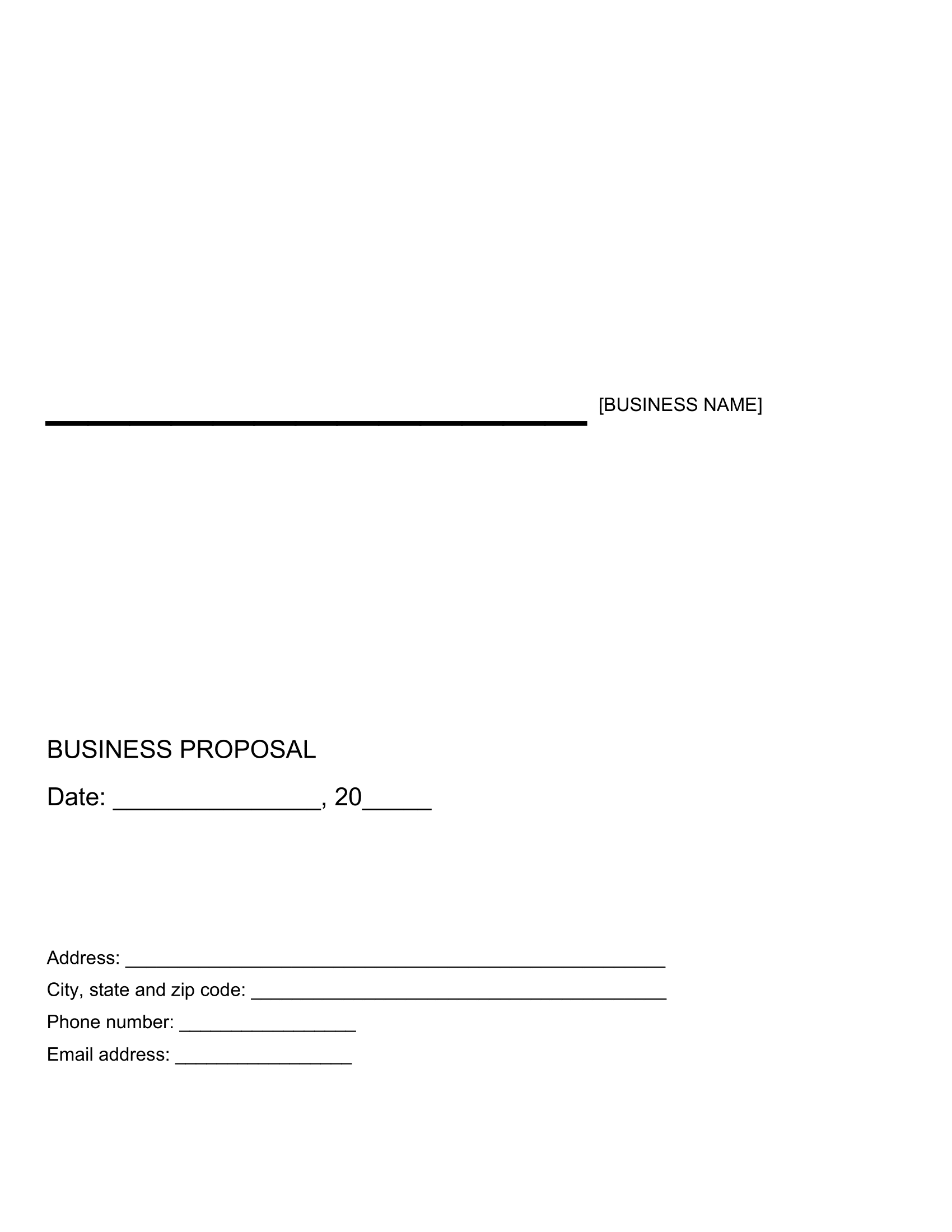business proposal template