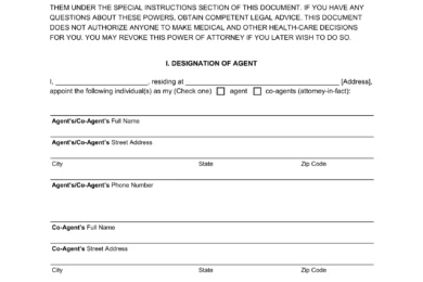 California Power of Attorney Form