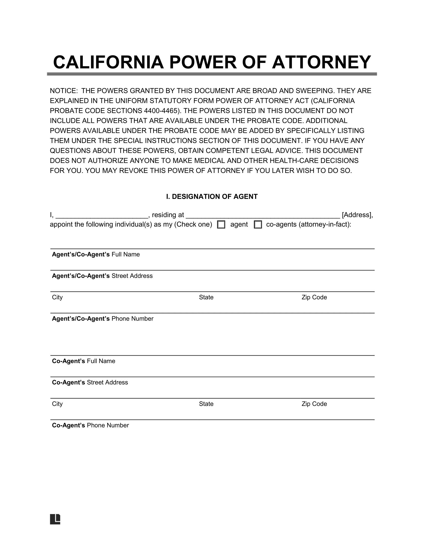 free-california-power-of-attorney-forms-pdf-word