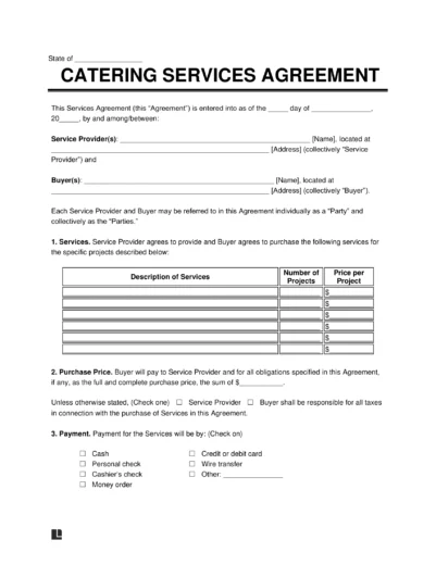catering service contract template