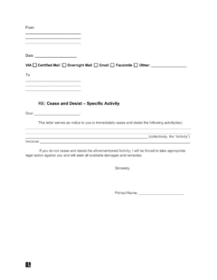 cease and desist letter template
