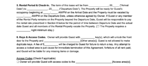 Short-term (vacation) Rental Agreement [word & Pdf]