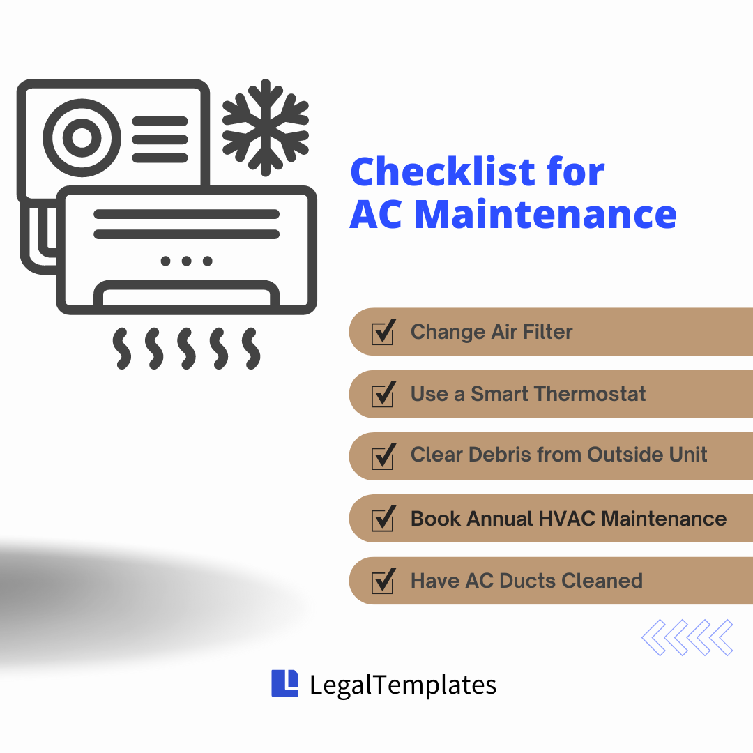 checklist for summer AC maintenance