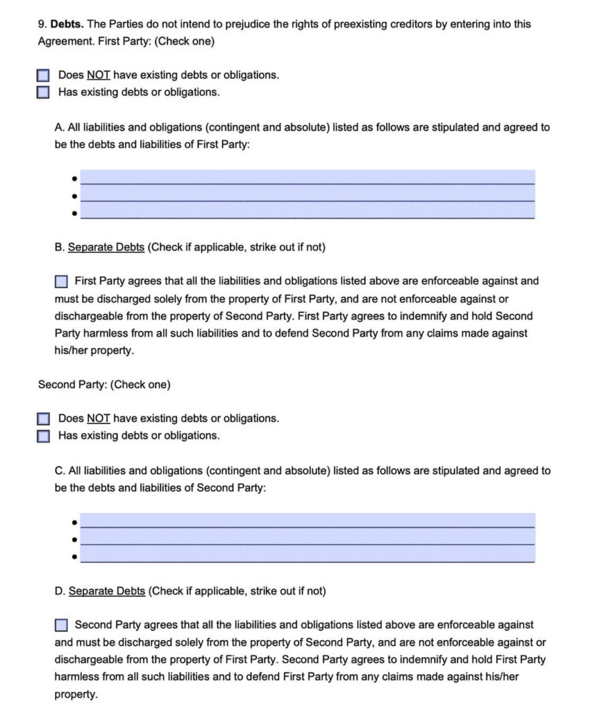 Free Cohabitation Agreement | Legal Templates