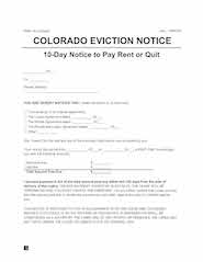 colorado eviction notice 10-day notice to pay