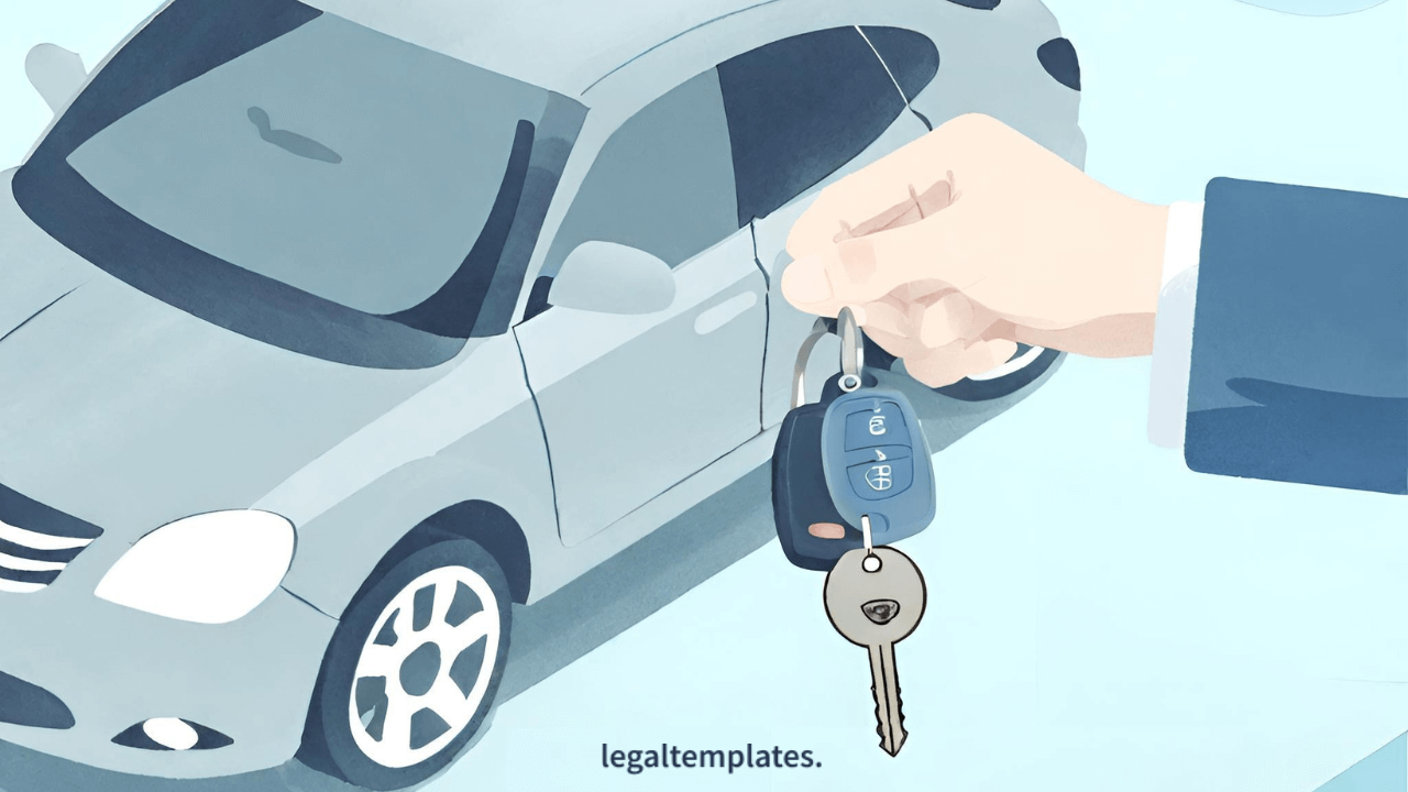 1 person handing in a set of car keys in preparation for selling a vehicle