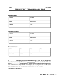 connecticut firearm bill of sale