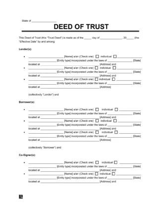 Deed of Trust Template