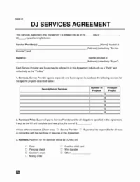 dj services agreement template