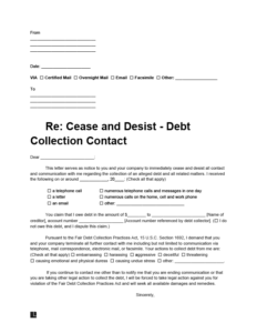 Free Cease and Desist Letter Template - PDF & Word | Legal Templates