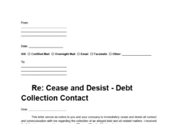 cease and desist debt collection letter
