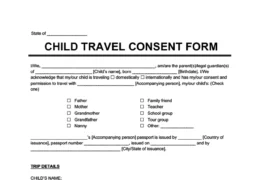 child travel consent form