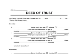 Deed of Trust Form