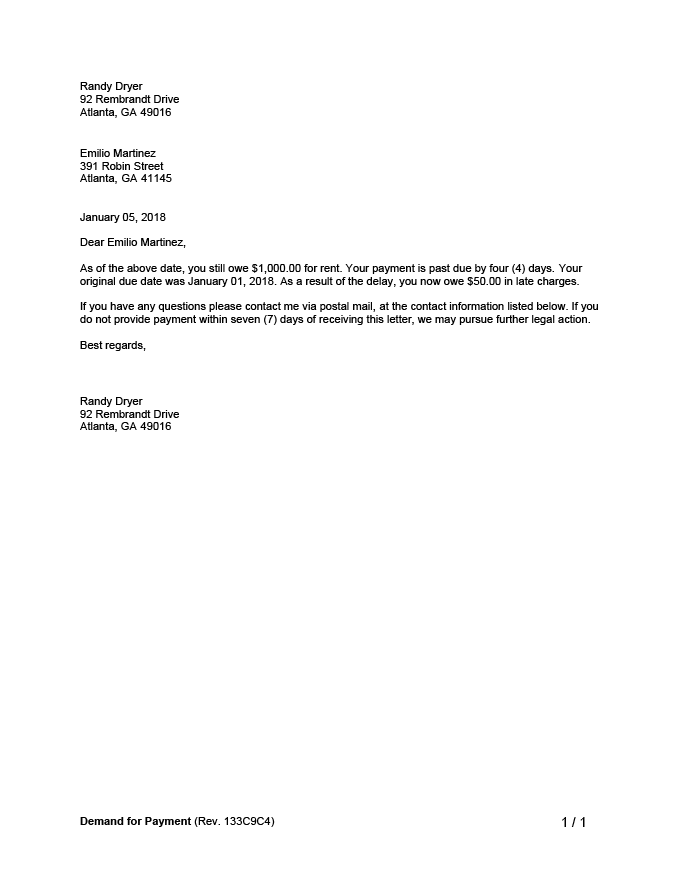 Late Fee Waiver Request Letter Sample