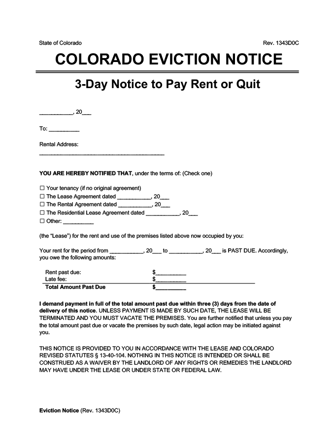 Eviction Notice Template Arkansas Printable Calendar Blank