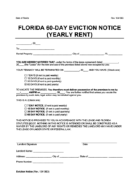 60 day eviction notice florida form
