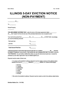 illinois eviction notice forms free download process