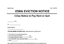 Iowa Eviction Notice