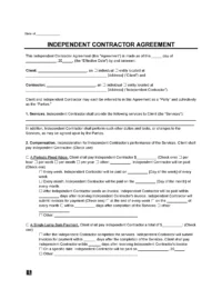 independent contractor agreement