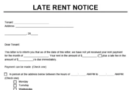 late rent notice template