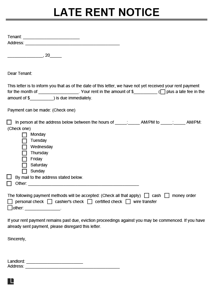 Past Due Rent Letter To Tenant For Your Needs Letter Template Collection