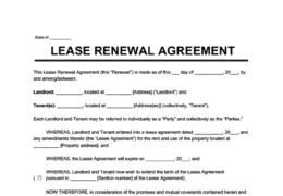 lease renewal form template