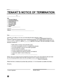 terminate lease sample form