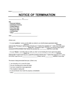 lease termination