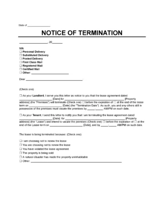 lease termination