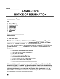 lease termination letter
