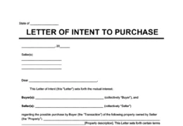 letter of intent template