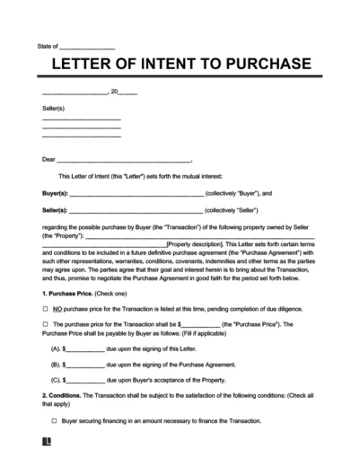 letter of intent template