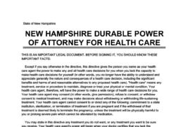 New Hampshire Advance Directive Form