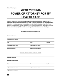 west virginia medical power of attorney